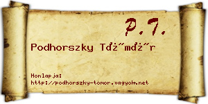 Podhorszky Tömör névjegykártya